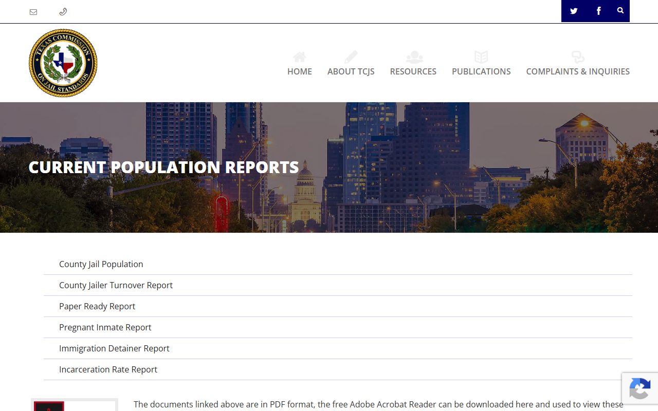 Lavaca County inmate population TCJS population reports
